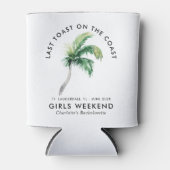 Palmboom Strand Meiden Weekend Verloofdengroep Fee Blikjeskoeler (Voorkant)