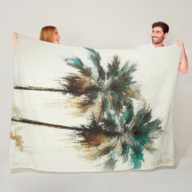 Palmboom Tropical Fleece Blanket