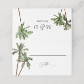 Palmboom Tropical Minimal Green Wedding (Buitenkant ongevouwen)