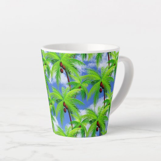 Palmboom Tropisch Latte Mok (Rechterhoek)