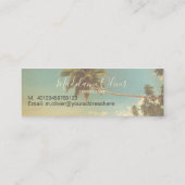  palmboom Tropisch strand Elegant Mini Mini Visitekaartje (Achterkant)