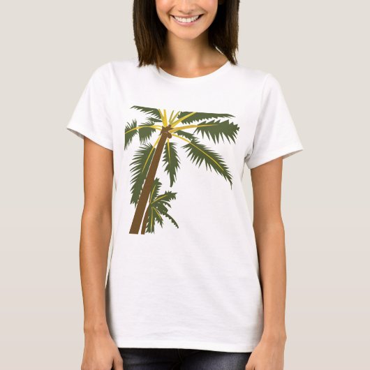 Palmboom Tropisch T-shirt (Voorkant)