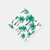 Palmboom Tropische Aquarel Servet (Hoek)