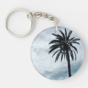 Palmboom tropische foto sleutelring sleutelhanger
