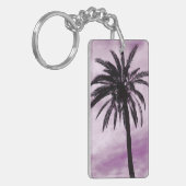 Palmboom tropische foto sleutelring sleutelhanger (Voorkant Links)