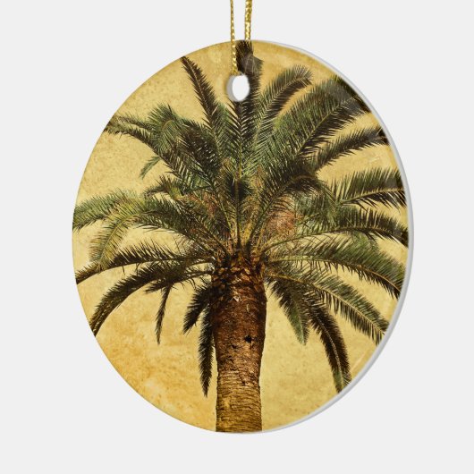 palmboom - Tropische Gepersonaliseerd Sjabloon Keramisch Ornament (Links)