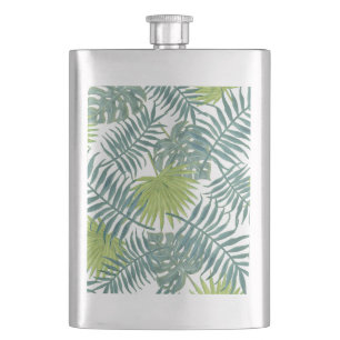 Palmboom Velden Schilderen Hawaïaans Heupfles