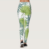 Palmboom Velden Schilderen Hawaïaans Leggings (Achterkant)