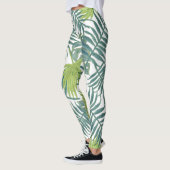 Palmboom Velden Schilderen Hawaïaans Leggings (Links)
