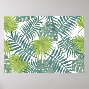 Palmboom Velden Schilderen Hawaïaans Poster