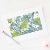 Palmboom Velden Schilderen Hawaïaans Rechthoekige Sticker (Envelop)