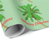 Palmboom Vergroenen kerstcadeau Cadeaupapier (Rol Hoek)