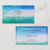 Palmboom Weetherde Ocean Blue Green Professional Visitekaartje (Voorkant / Achterkant)