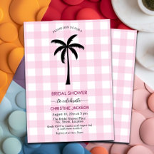 Palmboom Wit Roze Geruit Vrijgezellenfeest