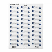 Palmboom Witte Glamour Chic Moderne Uitnodiging Etiket (Full Sheet)