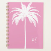 palmboom Witte roze tropische elastisch Planner (Voorkant)