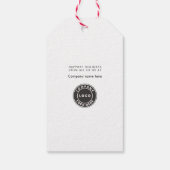 Palmboom Zakelijk Logo Kerstvakantie Cadeaulabel (Achterkant)