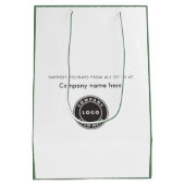 Palmboom Zakelijk Logo Kerstvakantie Medium Cadeauzakje (Achterkant)