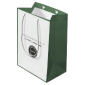 Palmboom Zakelijk Logo Kerstvakantie Medium Cadeauzakje (Achterkant Gekanteld)