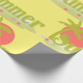 Palmboom zomer met zon en strand cadeaupapier