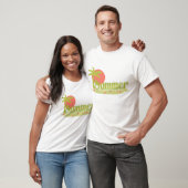 Palmboom zomer met zon en strand t-shirt (Unisex)