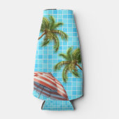 Palmboom Zon Paraplu Zomer Flesjeskoeler (Voorkant)