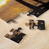 Palmboom zonsondergang legpuzzel (Zijkant)