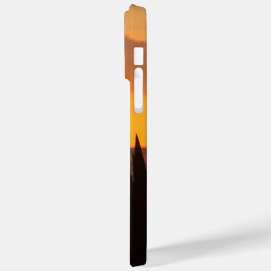 Palmboom Zonsondergang met Naam Case-Mate iPhone Case (Achterkant / Links)