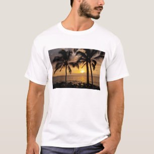 Palmboom zonsondergang t-shirt