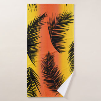 Palmboombladeren: naadloos patroon. badhanddoek