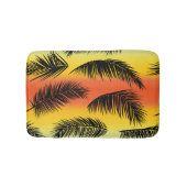 Palmboombladeren: naadloos patroon. badmat (Voorkant)