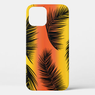 Palmboombladeren: naadloos patroon. iPhone 12 hoesje