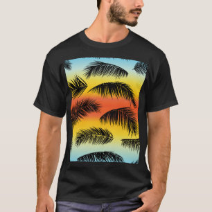 Palmboombladeren: naadloos patroon. t-shirt