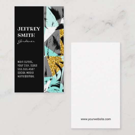 Palmboombladeren Visitekaartje (Voorkant / Achterkant)