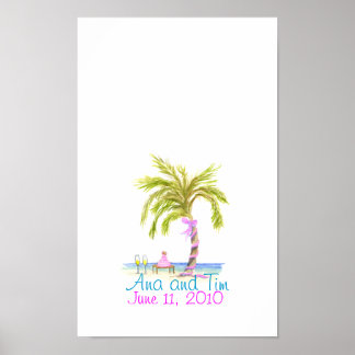 palmboombruiloft, Ana en Tim, 11 juni 2010 Poster
