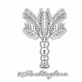 Palmboomhandtekening Vertekende naam Sticker auto (Voorkant)