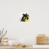 palmboomkorren poster (Keuken)