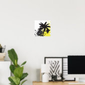 palmboomkorren poster (Thuiskantoor)