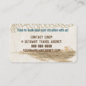 Palmboomreflectie in zonnebrillen visitekaartje (Achterkant)