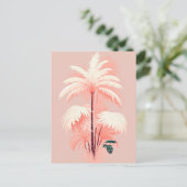 palmboomroze briefkaart (Staand voorkant)