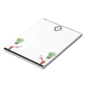 Palmboomroze flamingovissen notitieblok (Gedraaid)