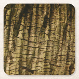 Palmboomschors Vierkante Kartonnen Onderzetter