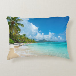 Palmboomstrand Tropische Oceaan Accent Kussen