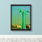 Palmboomstructuur Canvas Afdruk (Insitu (Houten vloer))