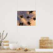 Palmboomtropische zomerfoto poster (Keuken)
