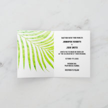 Palmboomvloed Groene Folie trekt Wit rond