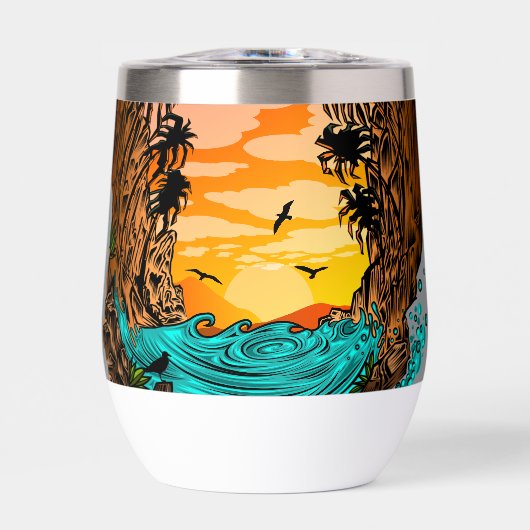 Palmboomzonsondergang (Voorkant)