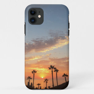 Palmboomzonsondergang iPhone 11 Hoesje