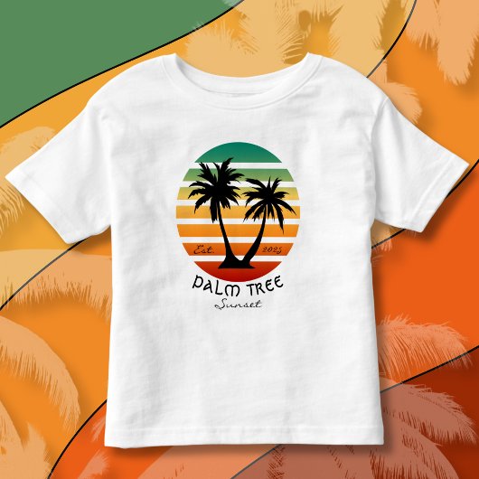 Palmboomzonsondergang Kinder Shirts