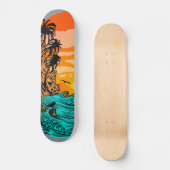 Palmboomzonsondergang Skateboard (Voorkant)